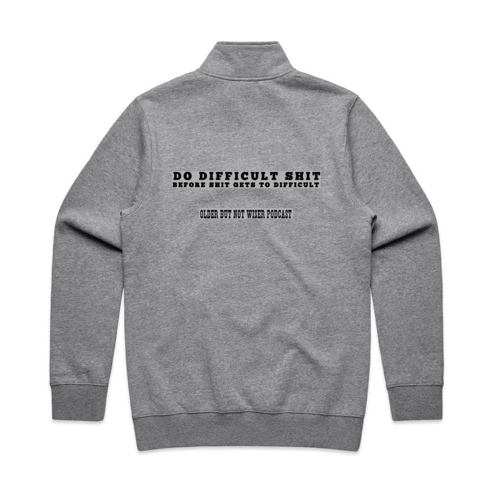 2026 LADIES - OBNW 'Do Difficult Shit' Half Zip Crew Jumper
