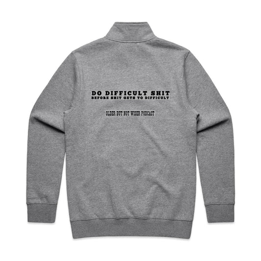 2026 LADIES - OBNW 'Do Difficult Shit' Half Zip Crew Jumper